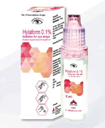 Hylaform 0,1 % CPC1 (Chai 5 ml) – Nước mắt nhân tạo thế hệ 3, dưỡng ẩm vượt trội